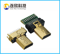 HDMI D公type連接器HDMI連接器MICRO夾板插板式接插件短體10.0長